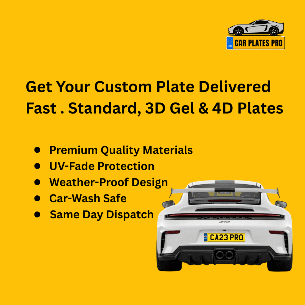 Car Plates Pro 4D Gel and 4D laser-cut number plate finishes